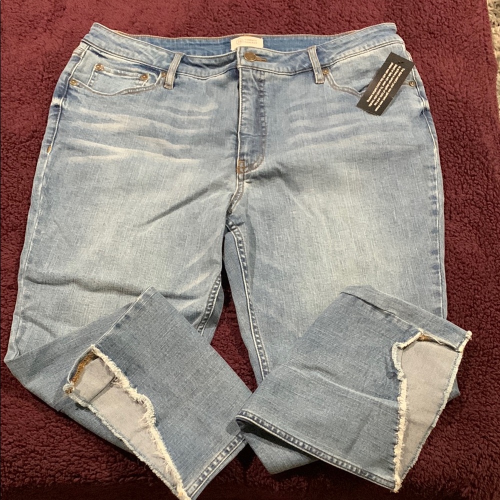 Distressed Blue Denim Jeans